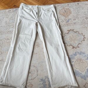AYR Women's Straight Leg Jeans in White - The Secret Sauce 32